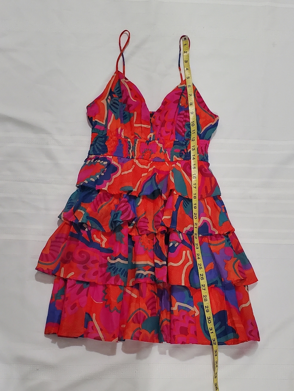 SUGARLIPS  Kahlia Tropics Mavey Ruffle Mini Dress - Picture 5 of 10